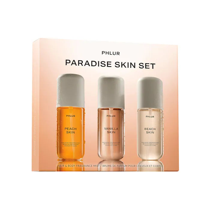 BAJO PEDIDO - PHLUR Paradise Skin Hair and Body Fragrance Mist Set | Set de Fragancias Multiusos