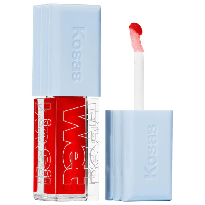 BAJO PEDIDO - Kosas Wet Lip Oil Plumping Peptide Lip Treatment Gloss – Gloss Labial Voluminizador Con Péptidos Y Ácido Hialurónico