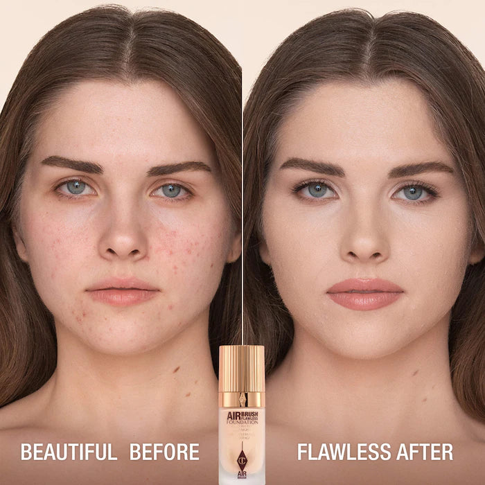 BAJO PEDIDO - Charlotte Tilbury Airbrush Flawless Foundation – Base De Maquillaje Mate De Alta Cobertura Con Efecto Difuminado