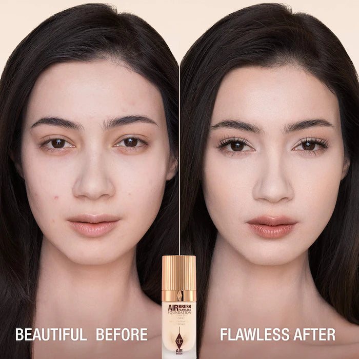 BAJO PEDIDO - Charlotte Tilbury Airbrush Flawless Foundation – Base De Maquillaje Mate De Alta Cobertura Con Efecto Difuminado