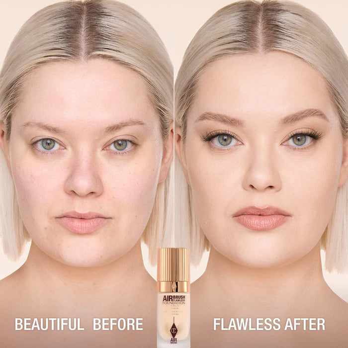 BAJO PEDIDO - Charlotte Tilbury Airbrush Flawless Foundation – Base De Maquillaje Mate De Alta Cobertura Con Efecto Difuminado