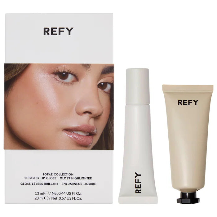 BAJO PEDIDO - REFY Topaz Collection: Shimmer Lip Gloss & Liquid Highlighter Set | Edición Iluminadora