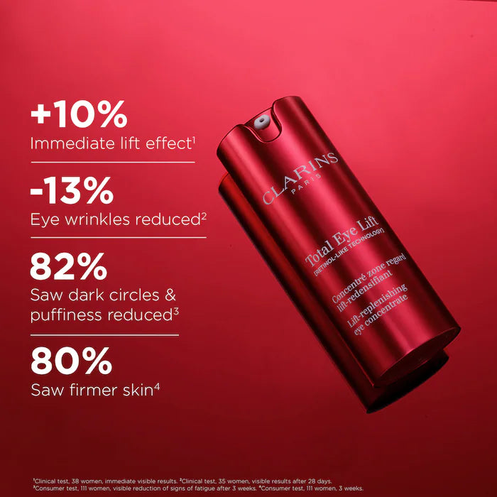BAJO PEDIDO - Clarins Total Eye Lift – Crema Reafirmante Para Ojos Contra Arrugas, Ojeras Y Bolsas 15 ML