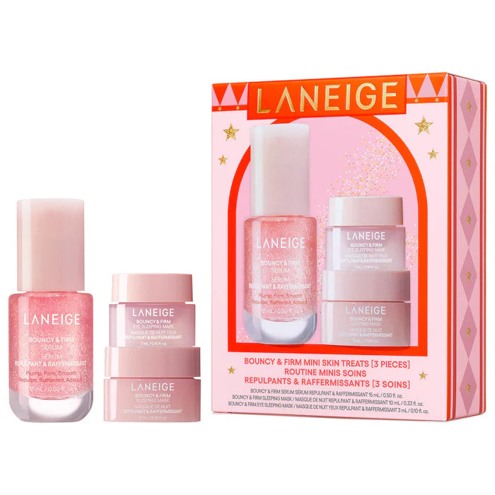 Bajo Pedido - LANEIGE Mini Bouncy & Firm Skin Treats | Set de Cuidado Facial Reafirmante en Mini Talla