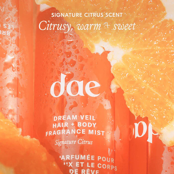 BAJO PEDIDO - Dae Dream Veil – Mist Cítrico Para Cabello Y Cuerpo Con Aroma Fresco Y Ligero 80 ML
