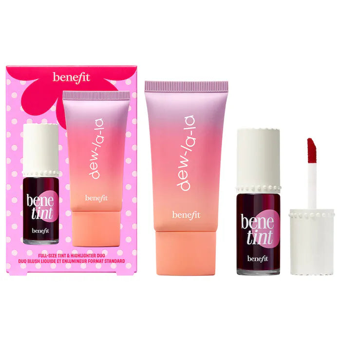 BAJO PEDIDO - Benefit Benetint & Dew La La Gift Set | Dúo Tinte Labios + Iluminador