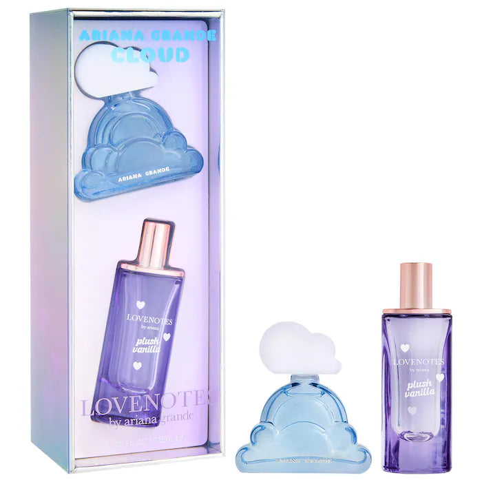 Ariana Grande Mini Cloud & LOVENOTES Plush Vanilla Perfume Set — Set de Perfumes Dulces y Cremosos en Tamaño Mini
