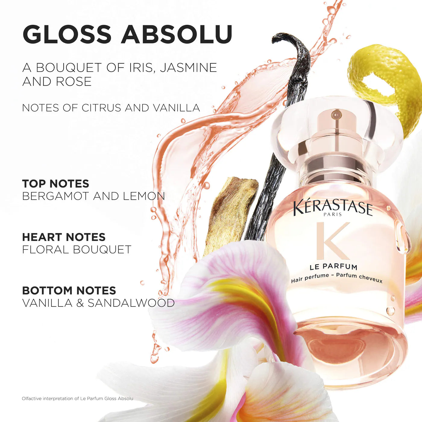 KÉRASTASE Gloss Absolu Hair Perfume with Citrus, Vanilla & Rose | Bruma Corporal y Capilar 30 ML