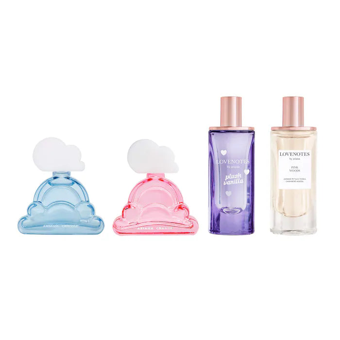 Ariana Grande Deluxe Mini Perfume Sampler Set — Set de Mini Fragancias Icónicas 4 Piezas