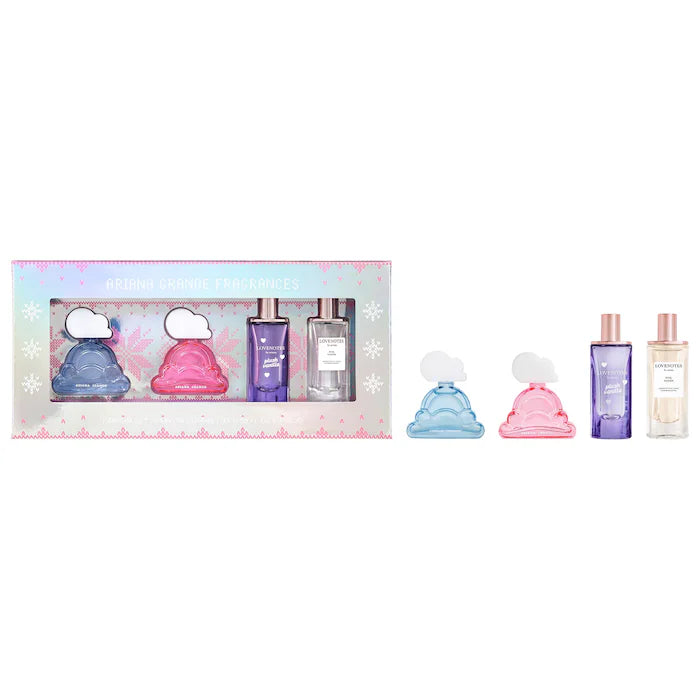 Ariana Grande Deluxe Mini Perfume Sampler Set — Set de Mini Fragancias Icónicas 4 Piezas