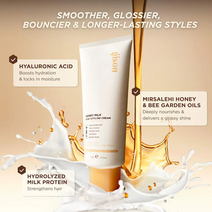 SALE Pre-Order - Gisou Honey Milk 5-in-1 Styling Cream | Multifunctional Honey Hair Cream