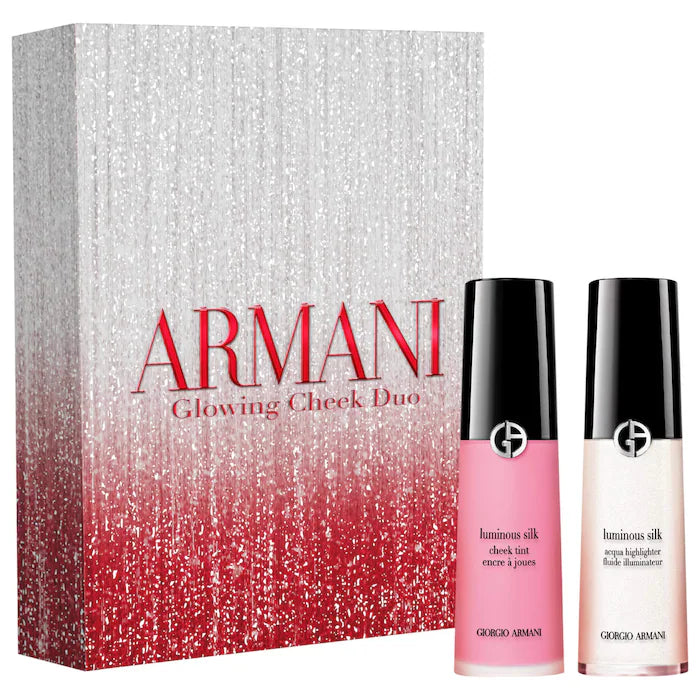 Armani Beauty Glowing Cheek Liquid Blush & Highlighter Gift Set — Set de Rubor Líquido y Iluminador Luminous Silk