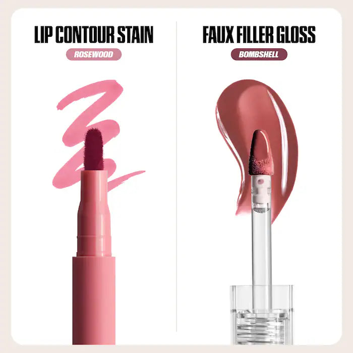 BAJO PEDIDO - HUDA BEAUTY Make Out Sesh Lip Duos — Set De Labiales Con Brillo Hidratante Y Color Intenso Para Labios Suaves Y Atractivos