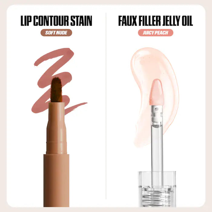 BAJO PEDIDO - HUDA BEAUTY Make Out Sesh Lip Stain & Lip Gloss Duos — Dúo De Tinta Labial y Gloss De Larga Duración Con Acabado Brillante y Suave