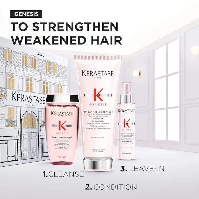 BAJO PEDIDO - Kérastase Genesis Trio Gift Set — Set Fortalecedor Para Cabello Débil y Con Tendencia a La Caída
