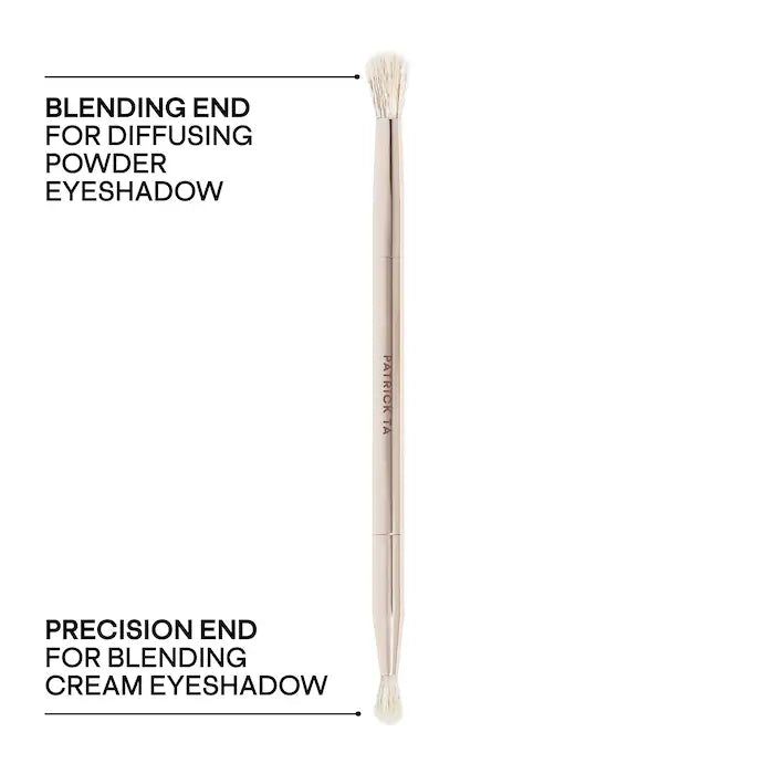 Patrick Ta Dual Ended Eyeshadow Brush – Brocha Doble Para Sombras De Ojos