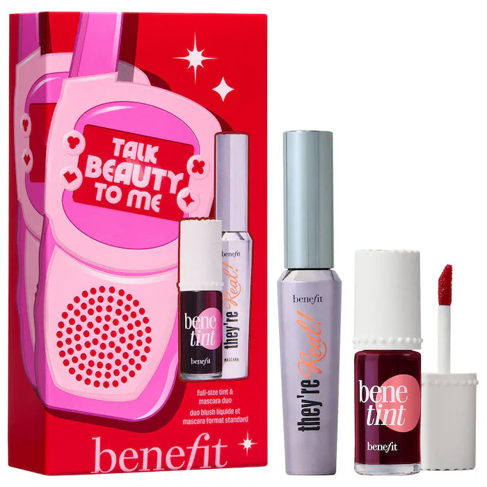 BAJO PEDIDO - Benefit Cosmetics Talk Beauty To Me Benetint & They're Real Mascara Duo Gift Set | Tinte & Máscara