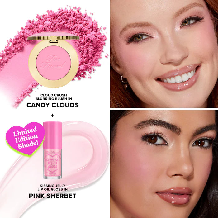 Too Faced Dream A Little Dream Makeup Gift Set — Set De Maquillaje Con Rubor Cloud Crush y Aceite Labial Kissing Jelly
