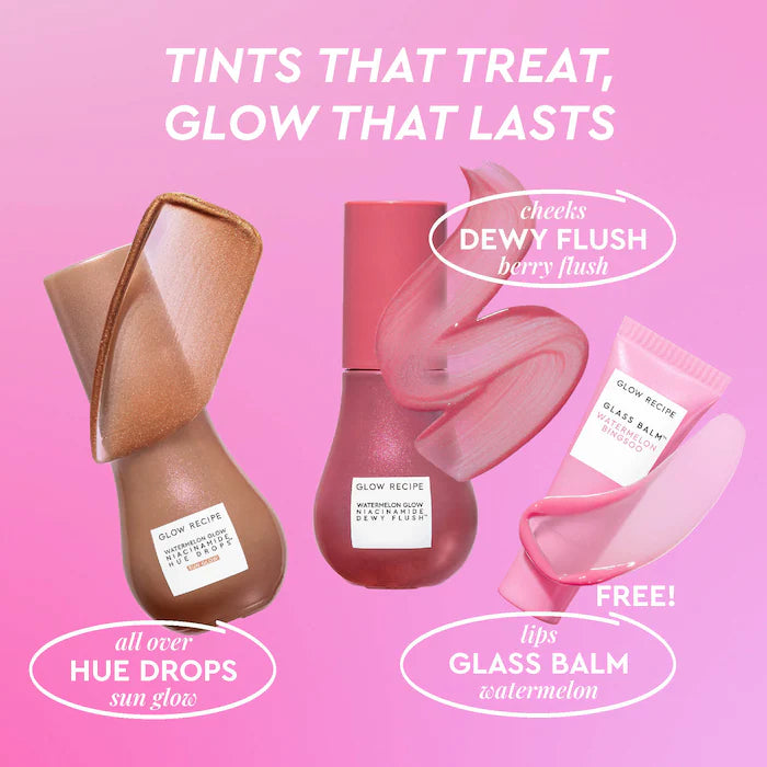 BAJO PEDIDO - Glow Recipe Best of Glow Hues Gift Set | Tinted Serum, Cheek & Lip Essentials