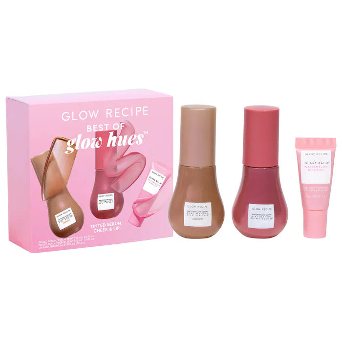 BAJO PEDIDO - Glow Recipe Best of Glow Hues Gift Set | Tinted Serum, Cheek & Lip Essentials