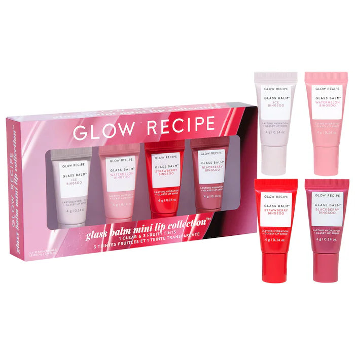 Bajo Pedido - Glow Recipe Mini Glass Balm Lip Collection Gift Set