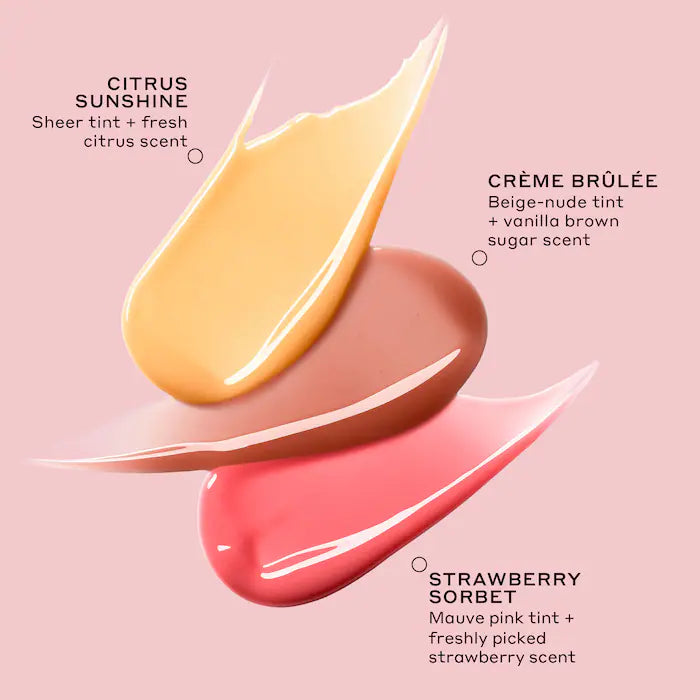 BAJO PEDIDO - OLEHENRIKSEN Pout Preserve Petites Mini Lip Trio — Set De Mini Bálsamos Labiales Hidratantes Con Péptidos y Brillo Natural