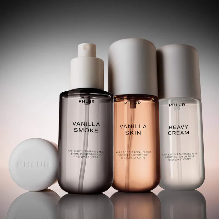 PHLUR Decadent Layering Body Mist Set — Set de Fragancias para Cuerpo y Cabello con Vainilla 3 x 3 oz