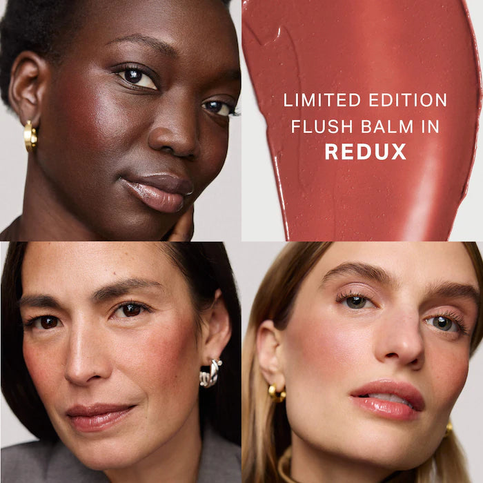 MERIT The Mini Flush Blush Balm Trio — Set De Rubores En Crema Mini Con Acabado Natural En Tonos Postmodern, Le Bonbon Y Redux