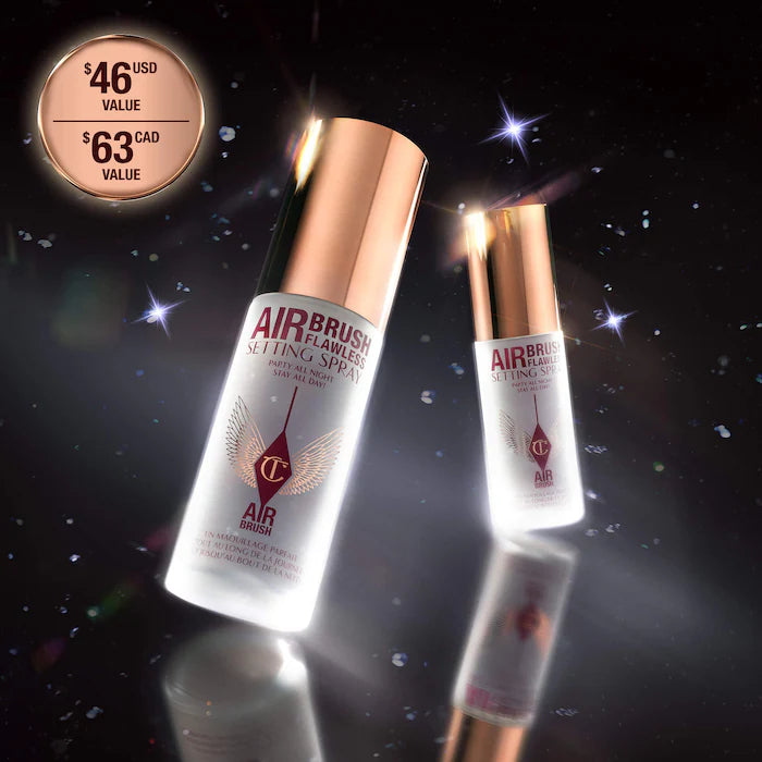 BAJO PEDIDO - Charlotte Tilbury Mini Airbrush Flawless Setting Spray Duo Gift Set | Fijador de Maquillaje