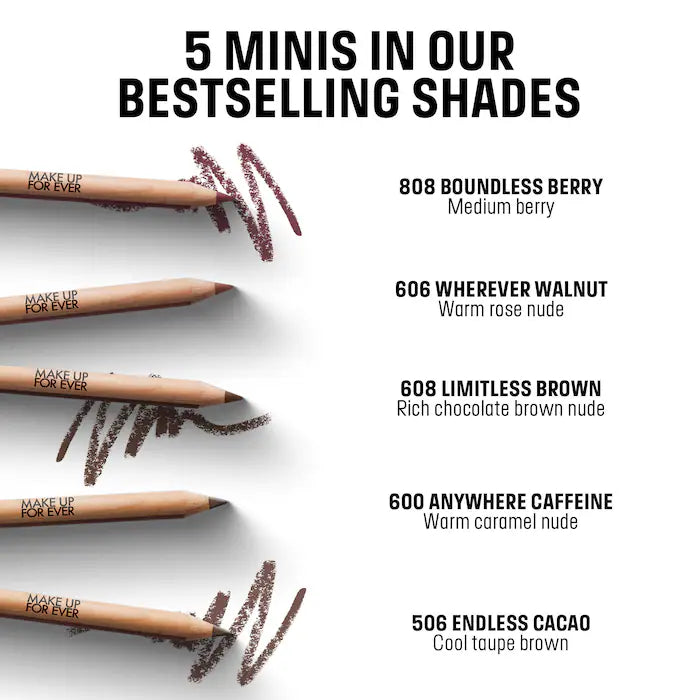 BAJO PEDIDO - MAKE UP FOR EVER Mini Artist Color Lip Pencils Set | Lápices Labiales en Miniatura