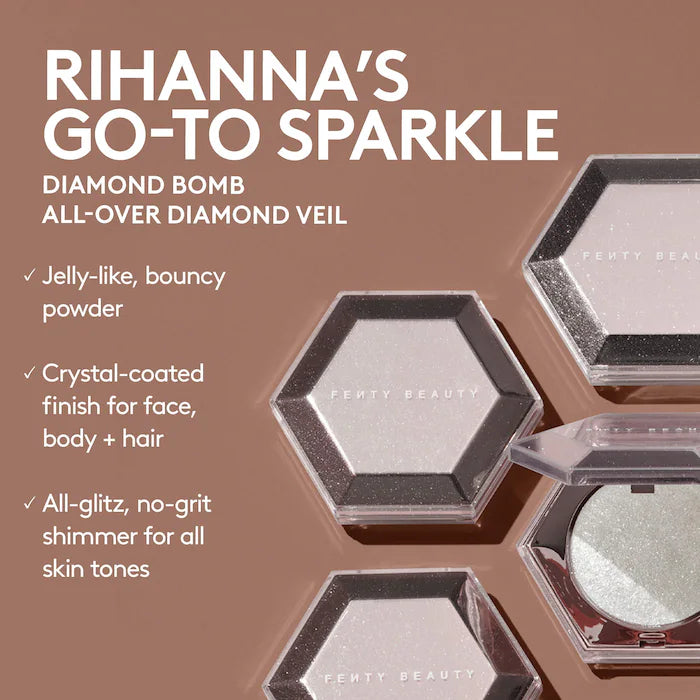 BAJO PEDIDO - Fenty Beauty by Rihanna Mini Diamond Bomb — Iluminador En Polvo Con Brillo De Diamante En Tamaño Mini