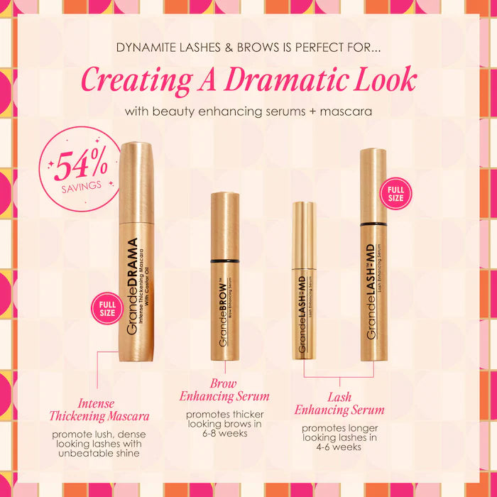 BAJO PEDIDO - Grande Cosmetics Dynamite Lashes & Brows Holiday Gift Set | Set de Pestañas y Cejas