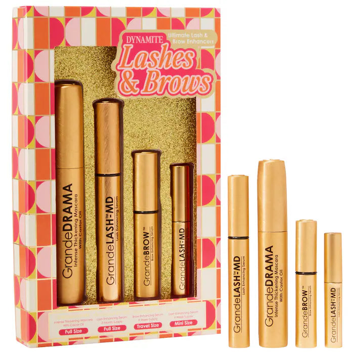 BAJO PEDIDO - Grande Cosmetics Dynamite Lashes & Brows Holiday Gift Set | Set de Pestañas y Cejas