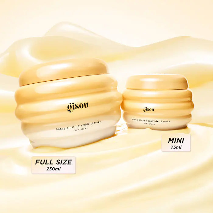 BAJO PEDIDO - Gisou Honey Gloss Ceramide Therapy Hydrating Hair Mask Duo | Mascarillas Capilares Hidratantes