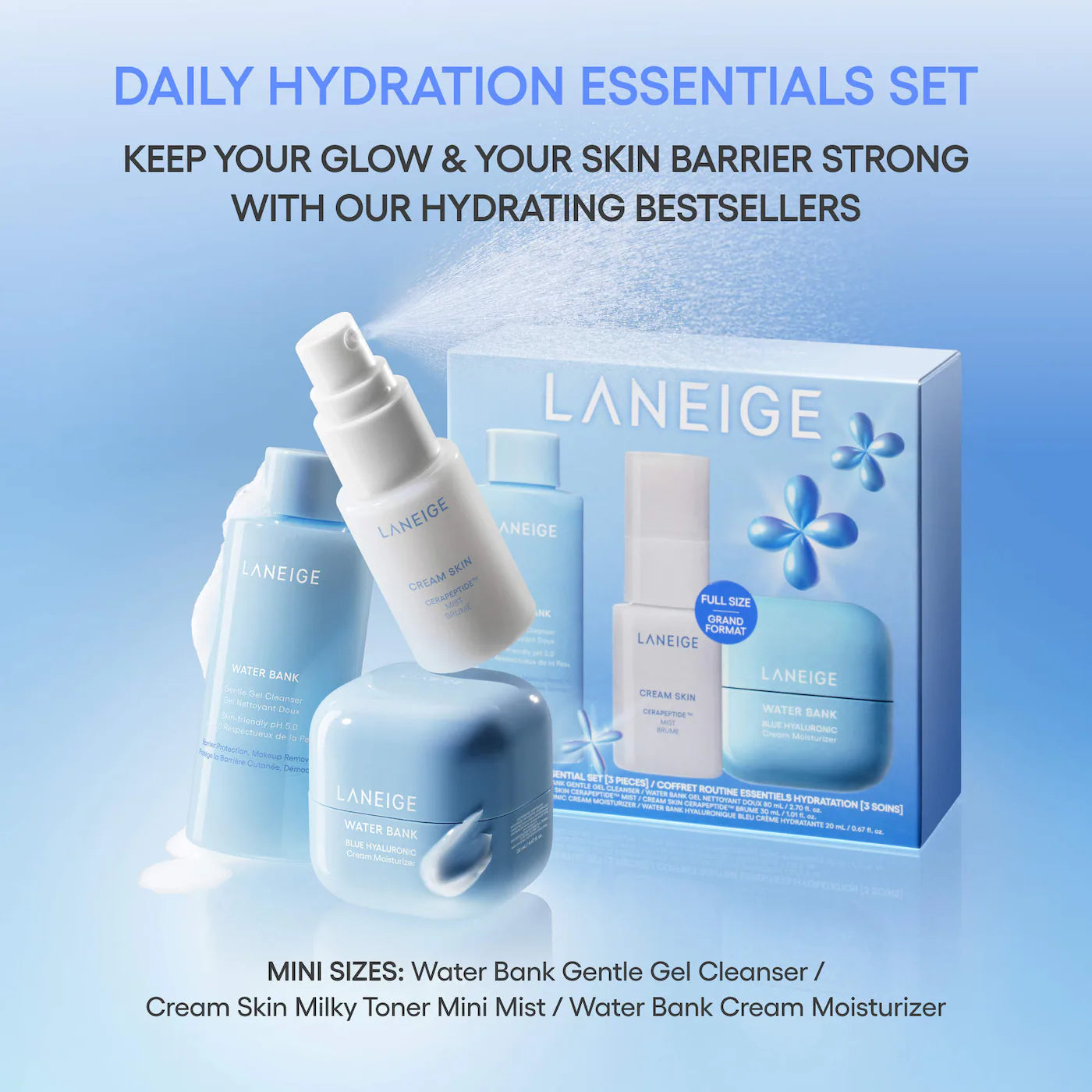 BAJO PEDIDO - LANEIGE Daily Hydration Minis Essential Set | Set Exclusivo
