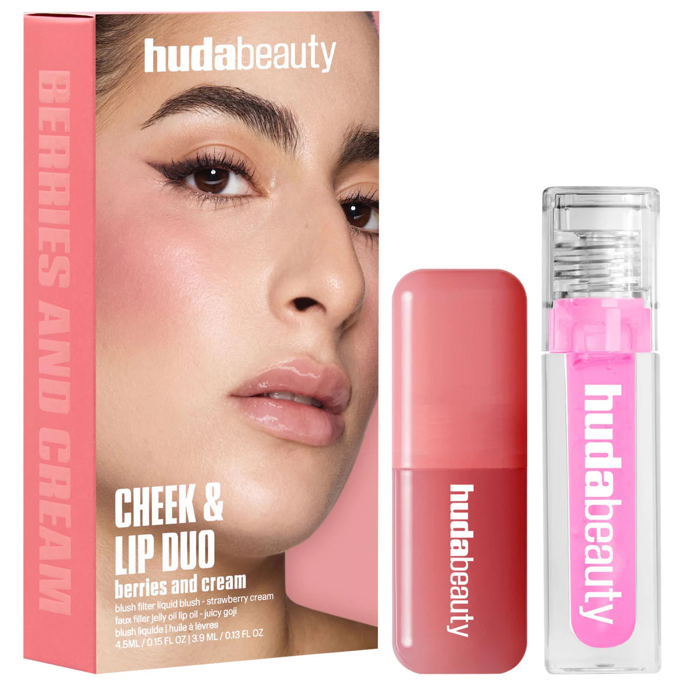 BAJO PEDIDO - HUDA BEAUTY Berries and Cream Cheek and Lip Duo | Crema