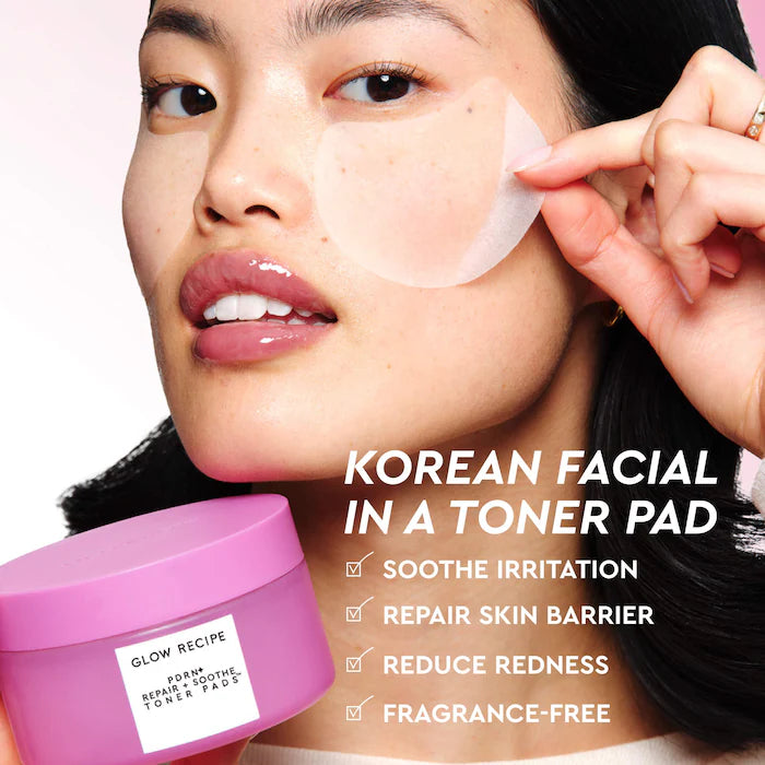 BAJO PEDIDO - GLOW RECIPE PDRN Repair + Soothe Korean Prickly Pear Toner Pads for Skin Barrier Repair | Tónico en Pads