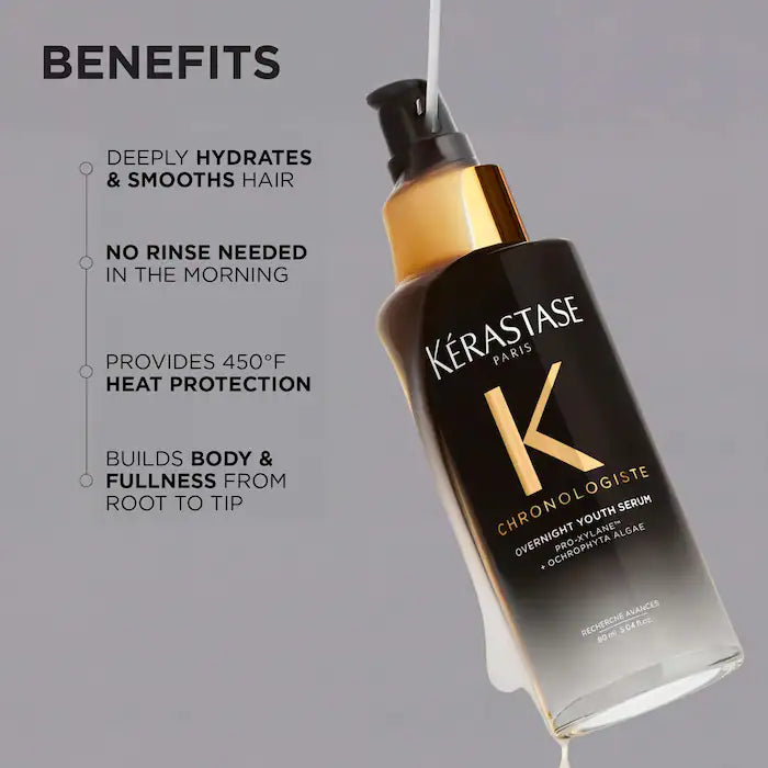 BAJO PEDIDO - KERASTASE Chronologiste Overnight Youth Serum for Dry, Thin, Aging Hair | Sérum
