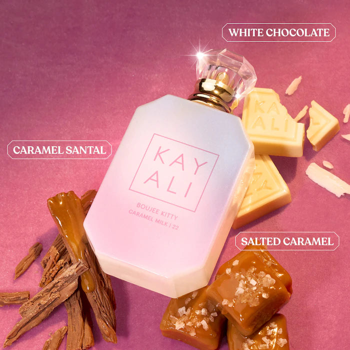 BAJO PEDIDO - Kayali Boujee Kitty Caramel Milk | 22 Eau De Parfum 50ml – Perfume Gourmand Con Caramelo Y Vainilla