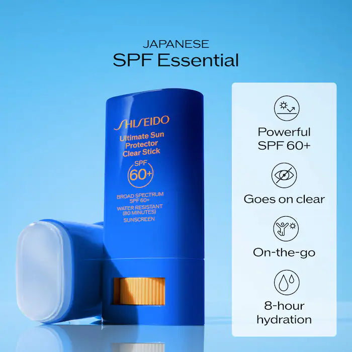 BAJO PEDIDO - SHISEIDO Ultimate Sun Protector Clear Stick SPF 60+ | Protector Solar