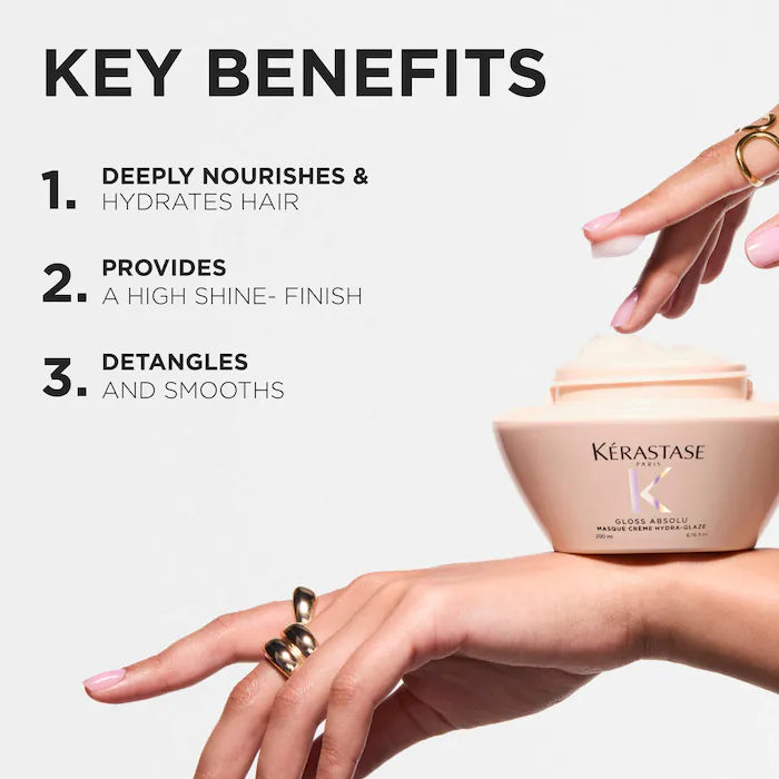 BAJO PEDIDO - Kérastase Gloss Absolu High-Shine Anti-Frizz Mask Mascarilla Capilar Brillo Y Anti Frizz 200 ml