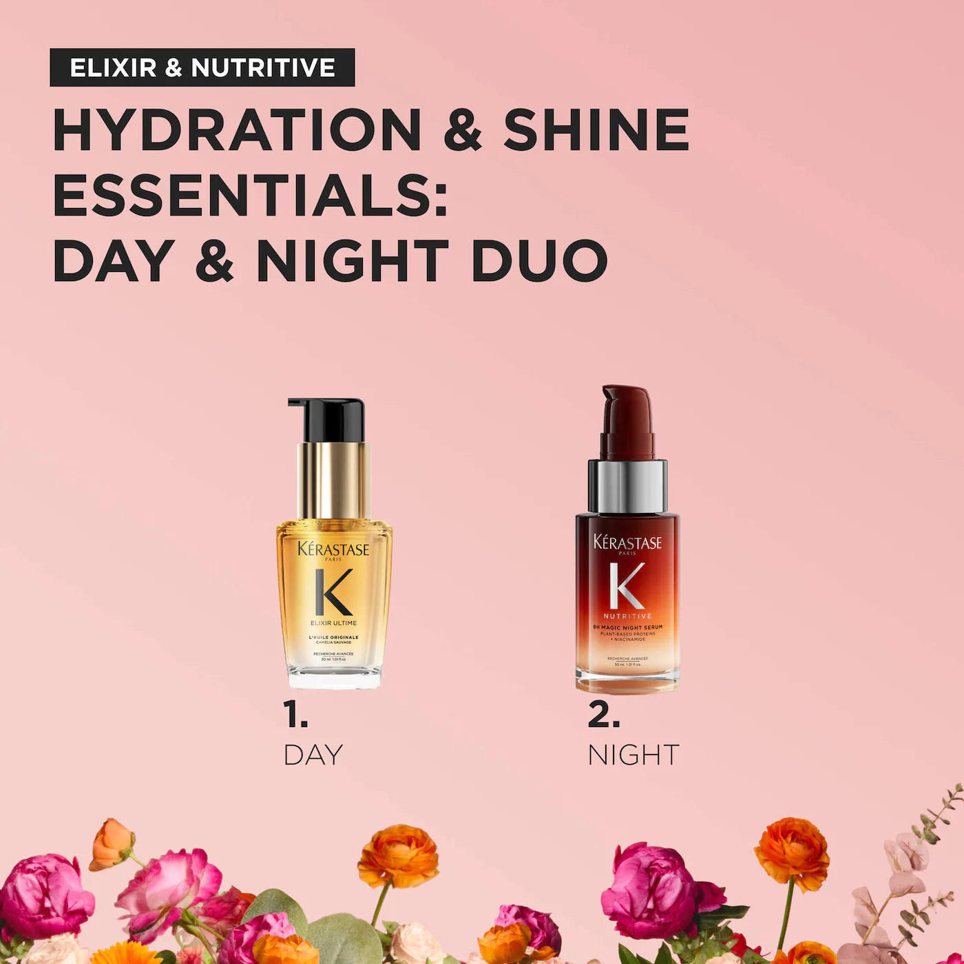 KÉRASTASE Mini Elixir Ultime Hair Oil & 8H Magic Night Serum Hair Gift Set | Set Exclusivo
