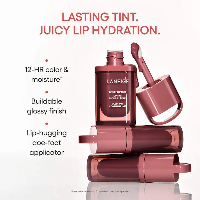 LANEIGE JuicePop Box Lip Oil Stain 12HR Hydrating Tint | Tratamiento Labial