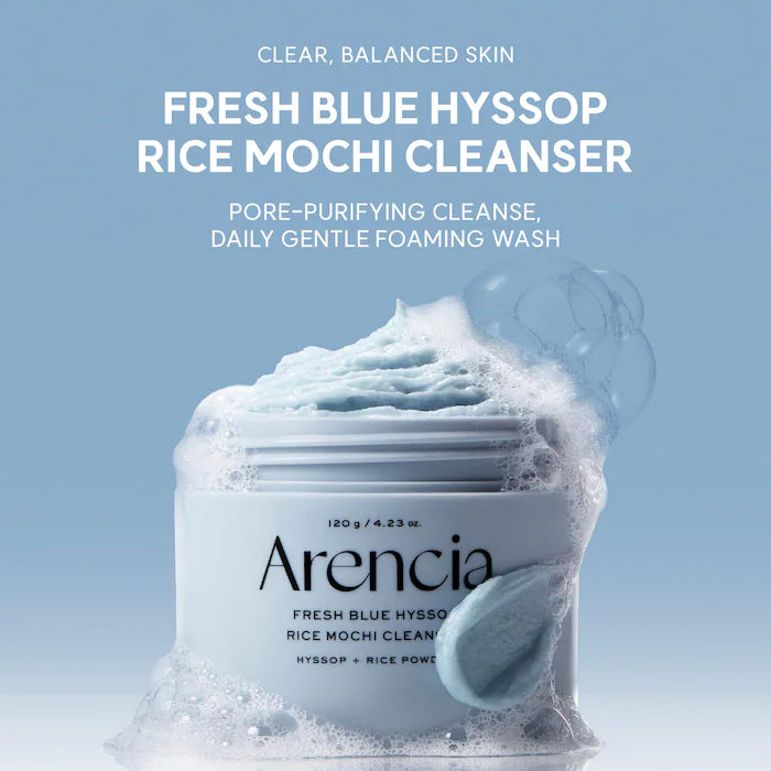 BAJO PEDIDO - Arencia Fresh Blue Hyssop Rice Mochi Cleanser | Limpiador