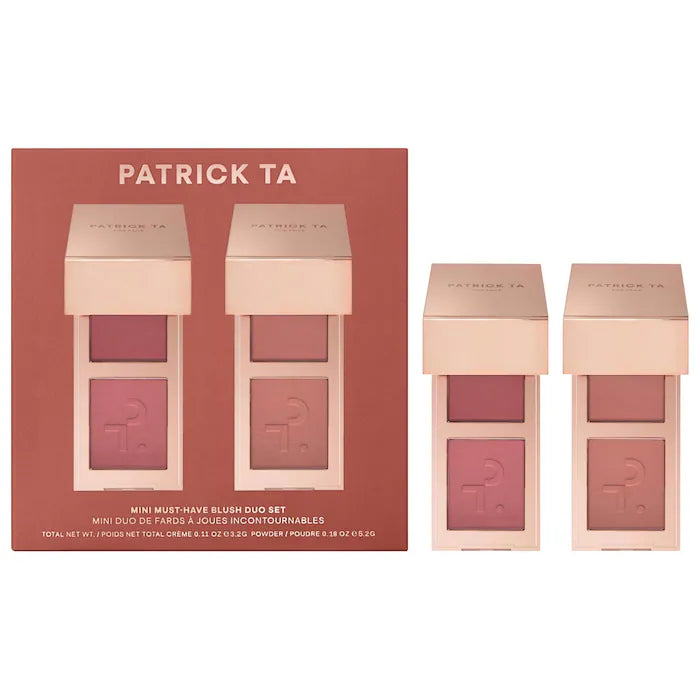 PATRICK TA Mini Must-Have Major Headlines Double-Take Blush Duo Set Rubor Crema Y Polvo