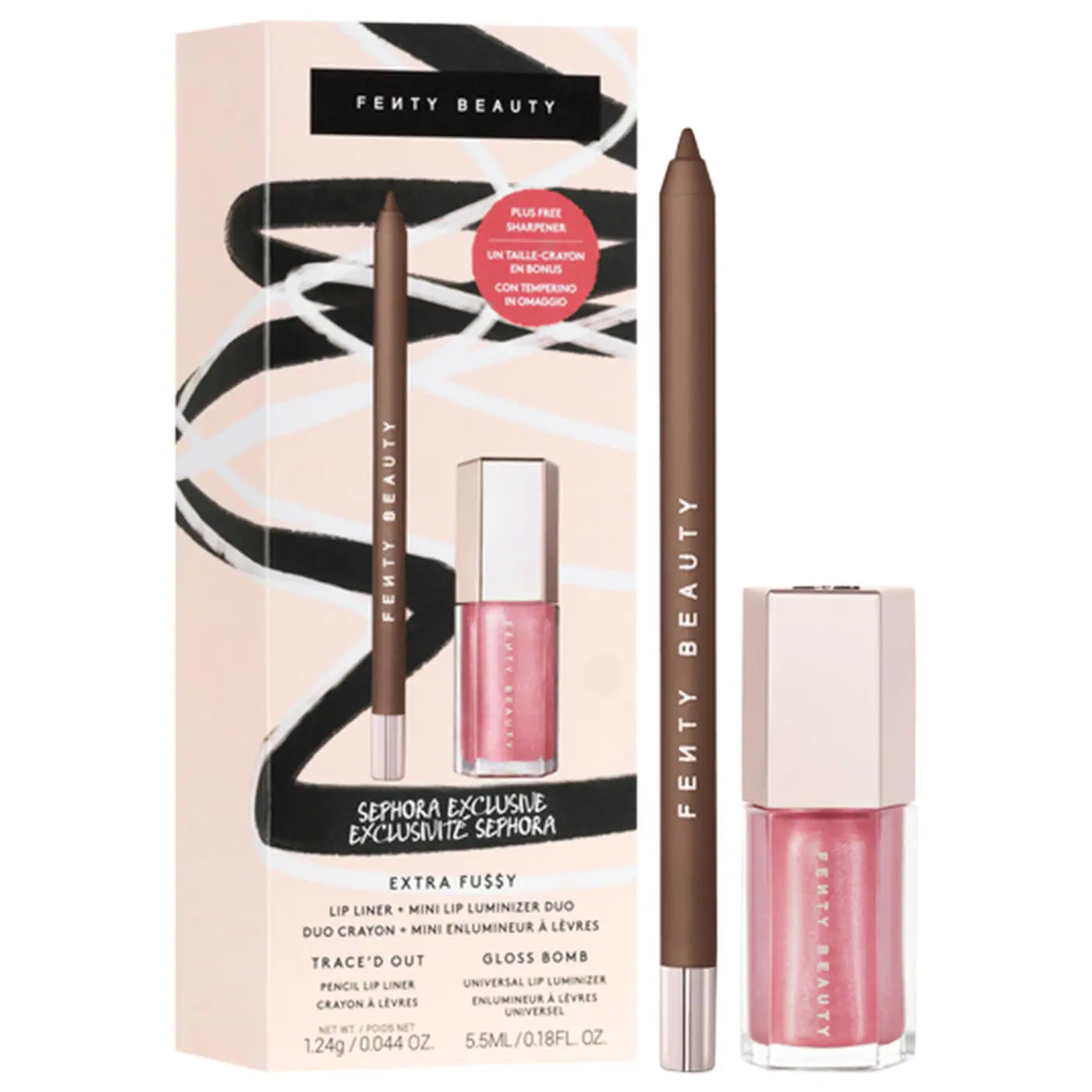 BAJO PEDIDO - FENTY BEAUTY BY RIHANNA Extra Fu$$y Lip Liner + Mini Lip Luminizer Duo | Set de Labiales