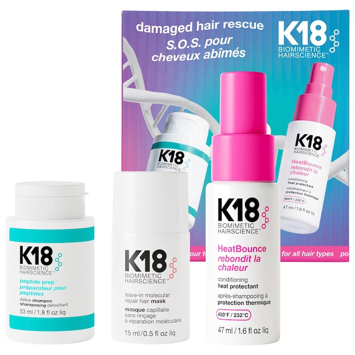 BAJO PEDIDO - K18 Damaged Hair Rescue Minis Gift Set | Set Exclusivo