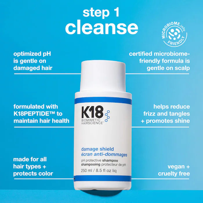 BAJO PEDIDO - K18 Damage Shield Shampoo Y Acondicionador Duo Kit 250 ML Cada Uno