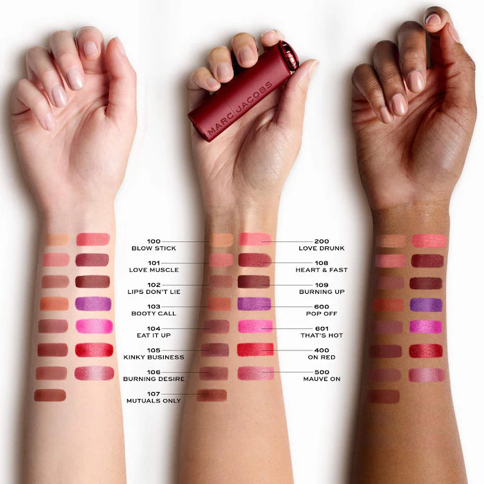 BAJO PÉDIDO - Marc Jacobs Beauty Heart On Long-Lasting Soft Shine Lipstick Labial De Larga Duración Con Acabado Luminoso