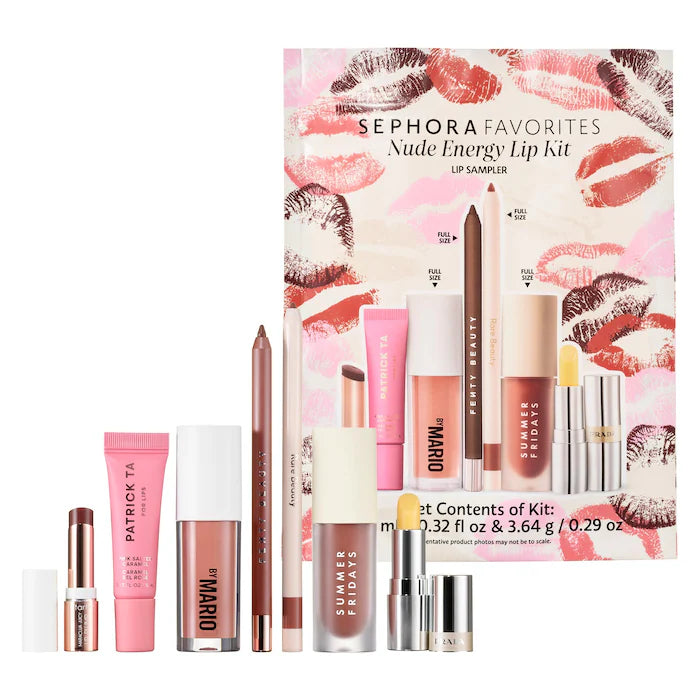 BAJO PEDIDO - Sephora Favorites Nude Energy Lip Kit Makeup Set Set De Maquillaje Para Labios
